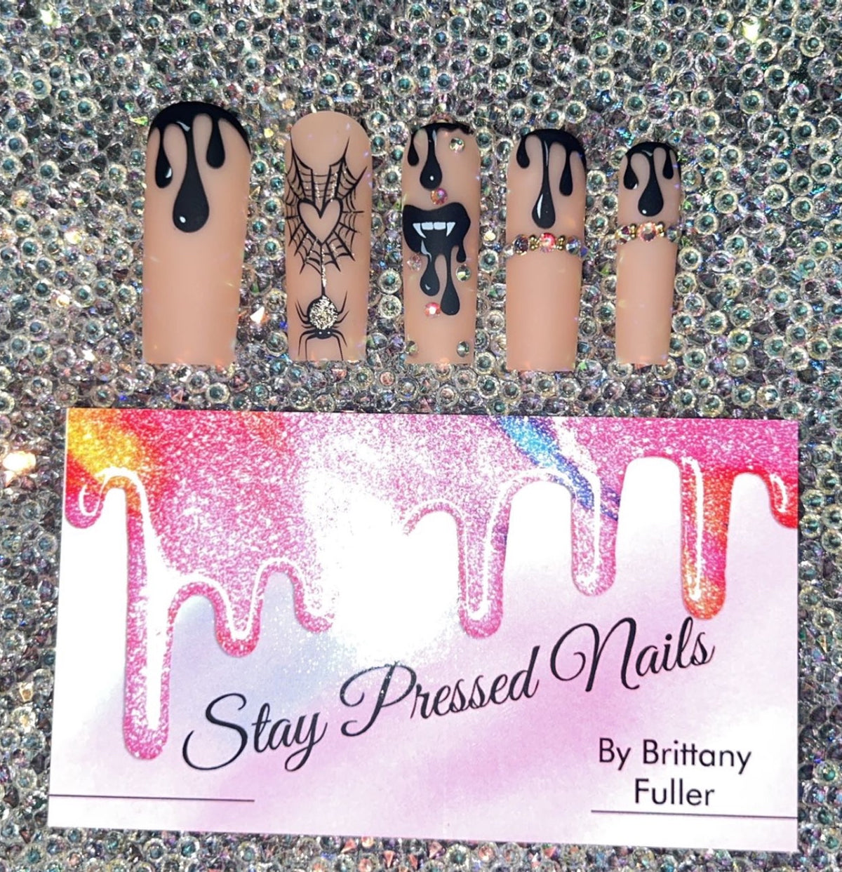 Halloween Drip Press On Nails