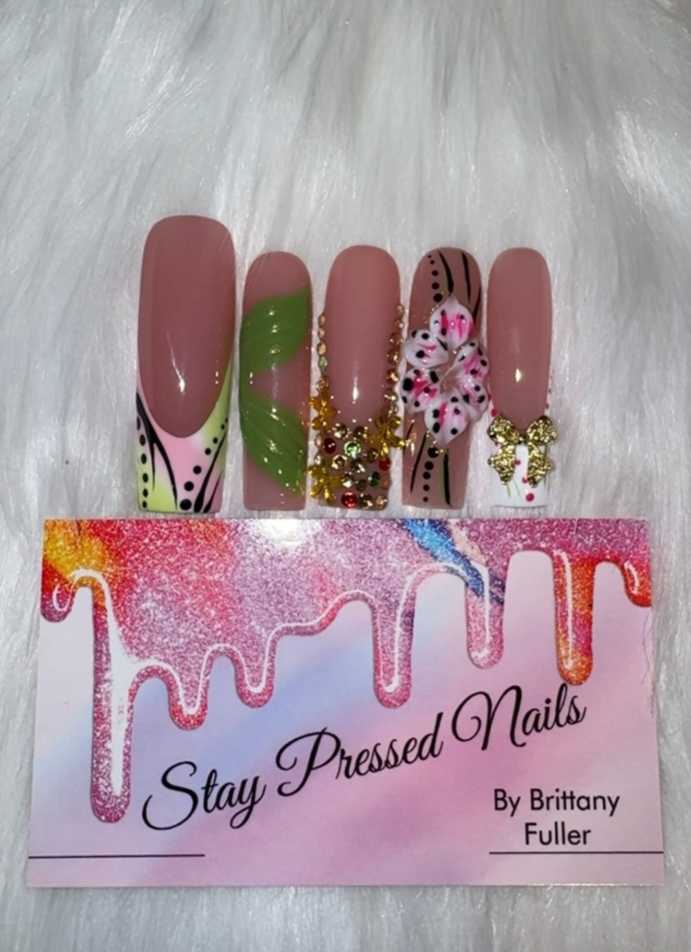 90s Big Mama Press On Nails Size Large