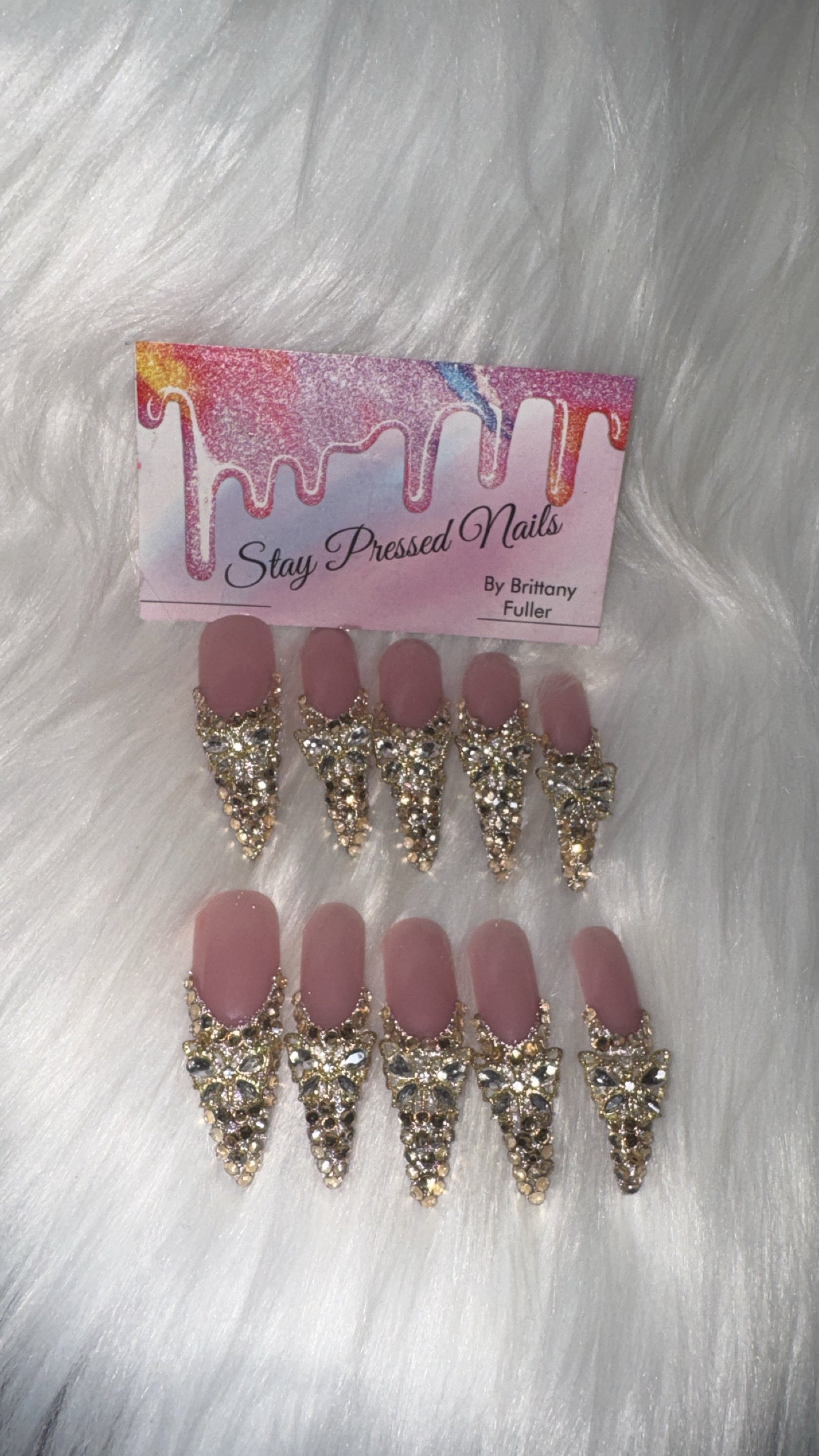 Curve Stiletto Bling Press On Nails