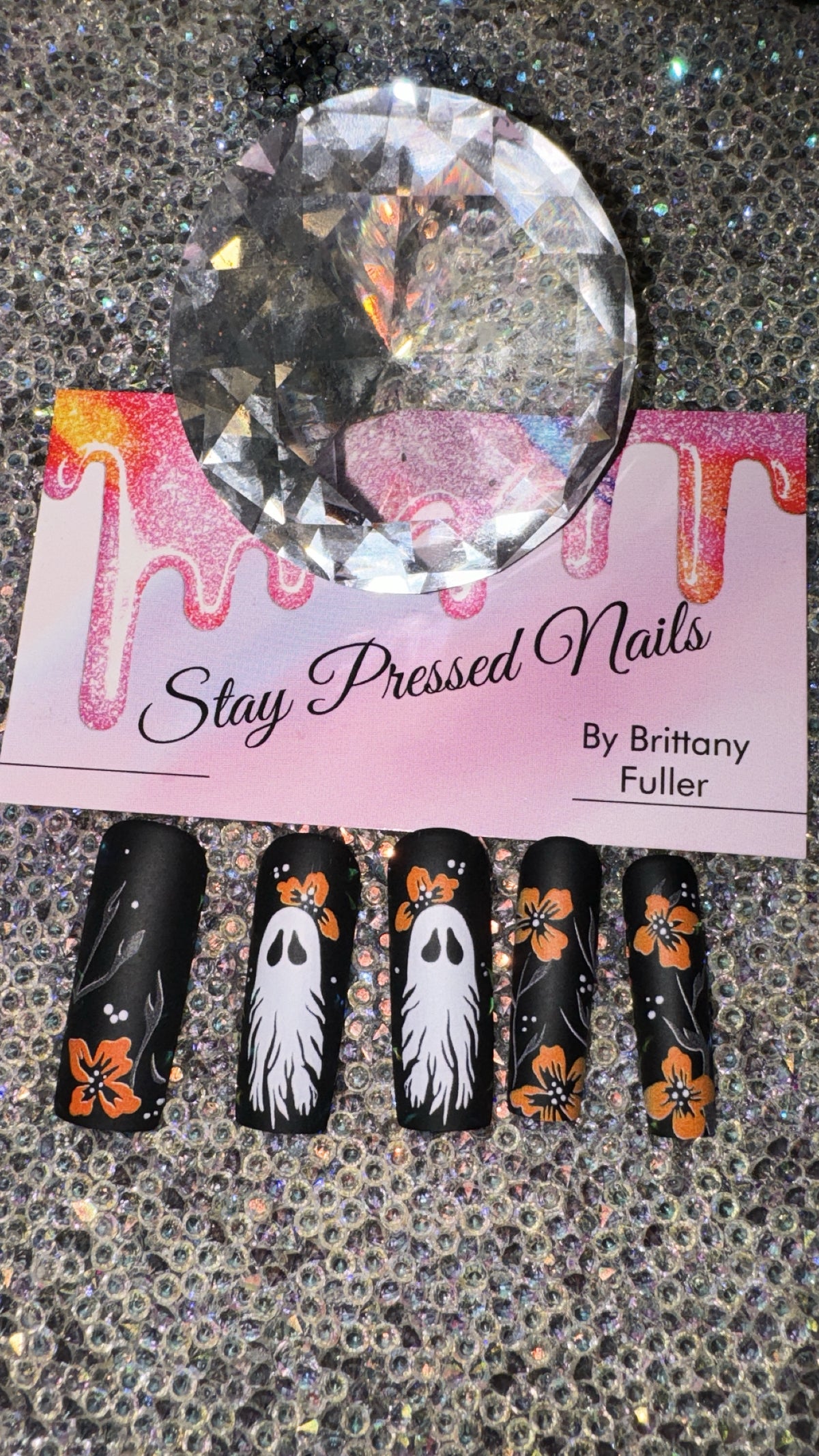 Halloween Ghost Press On Nails