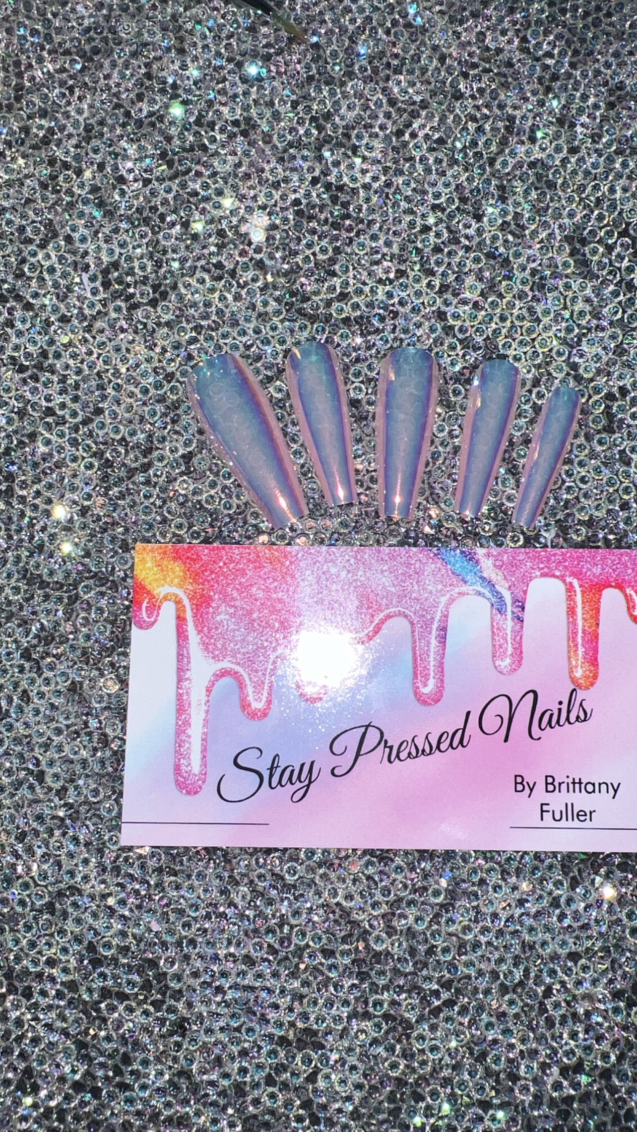 Light Pink Chrome Press On Nails