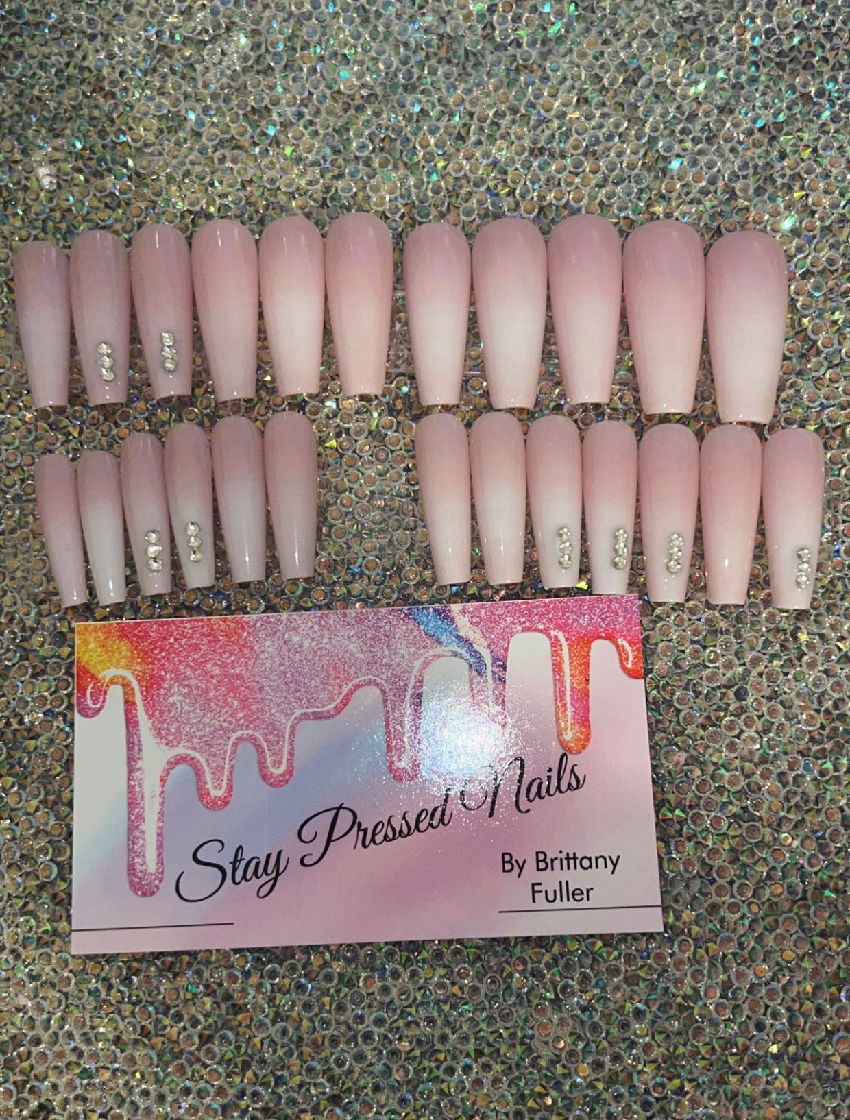 Coffin Ombré Press On Nails