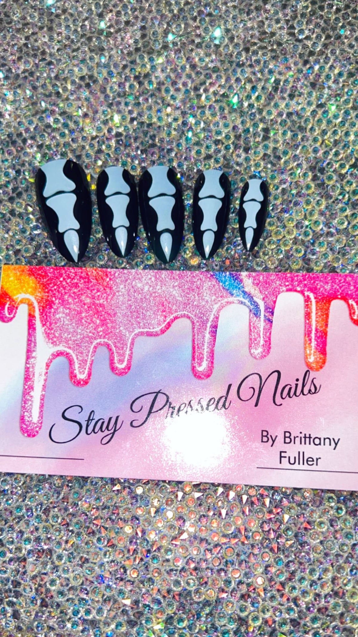 Almond Bone Halloween Press On Nails