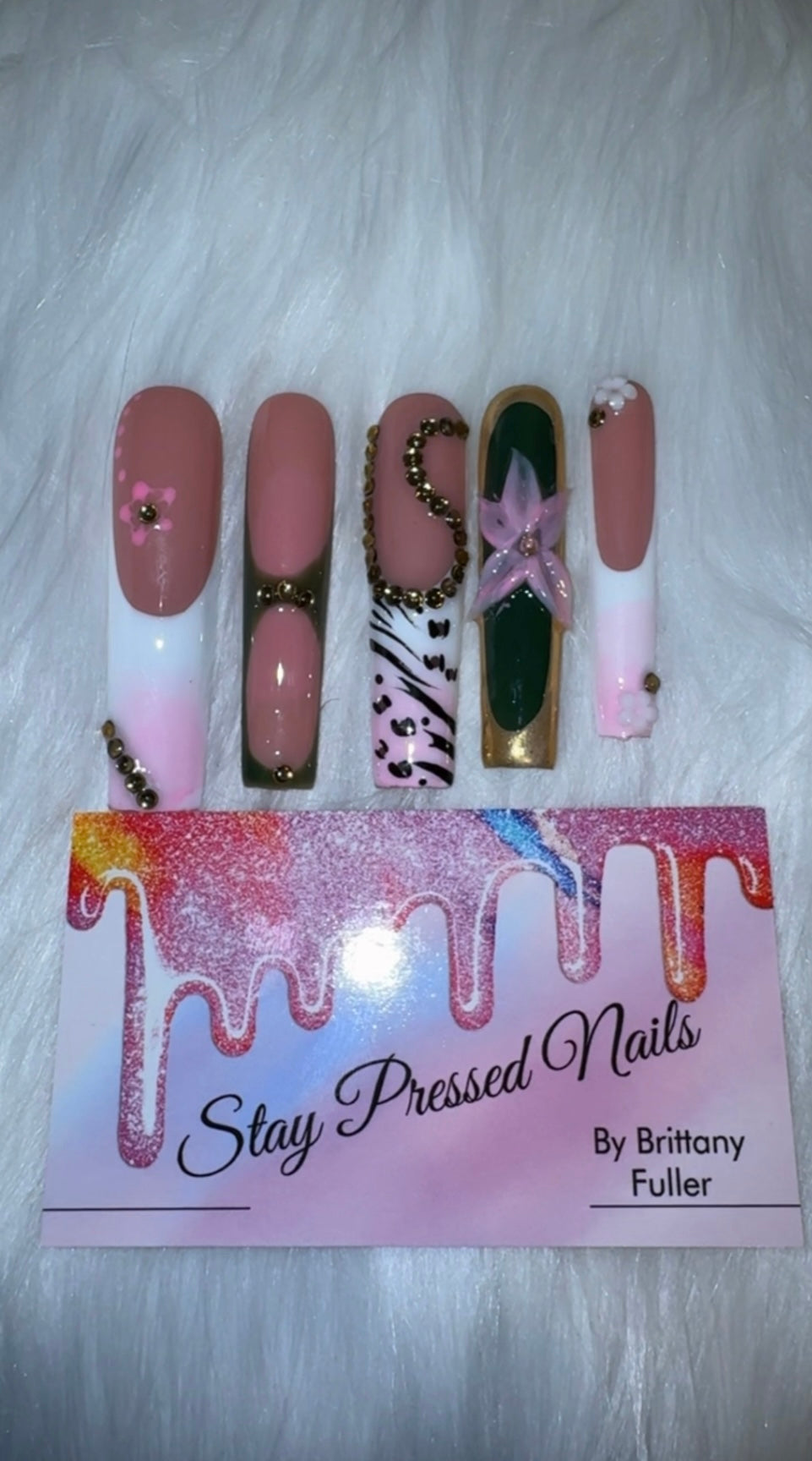 XXL Bold Statement Press On Nails size Large