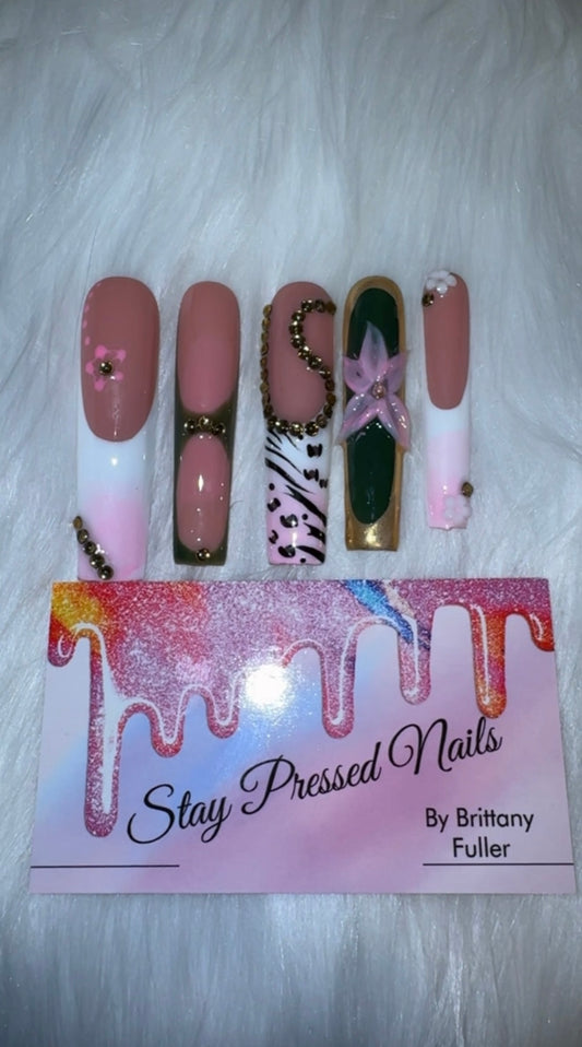 XXL Bold Statement Press On Nails size Large