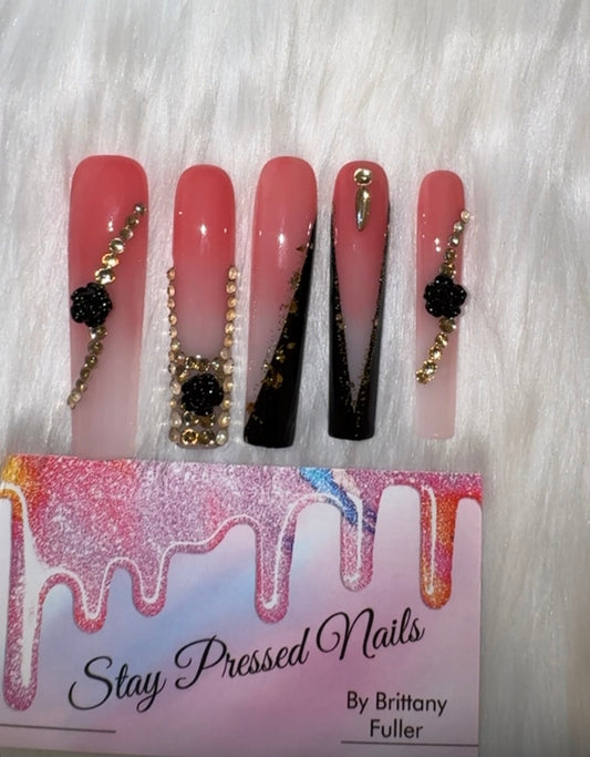 Black & Gold Foil Set Size Large (Ready to Ship)
