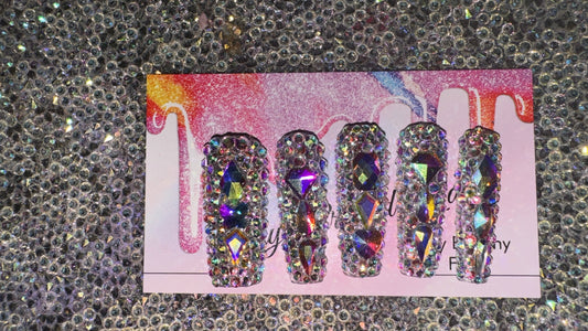 Bling Bling Square Press On Nails Size Medium