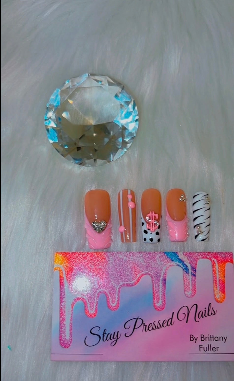 Chrome Heart Press On Nails Size Medium