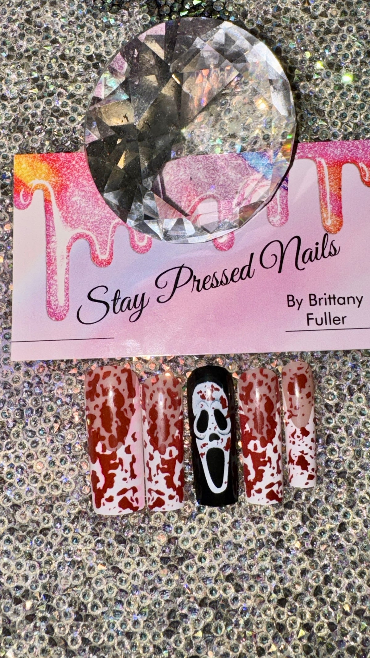 Scream Halloween Press On Nails