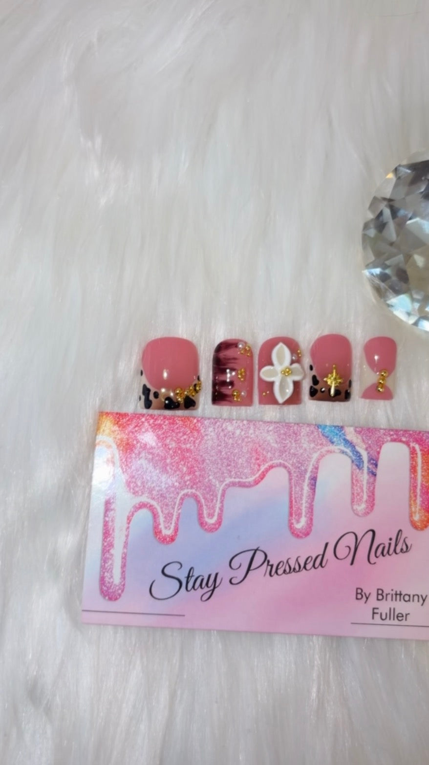 Blush Luxe Press On Nails Size Medium