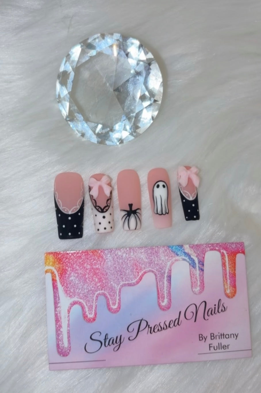 Hey Boo 👻 Press On Nails Size Medium