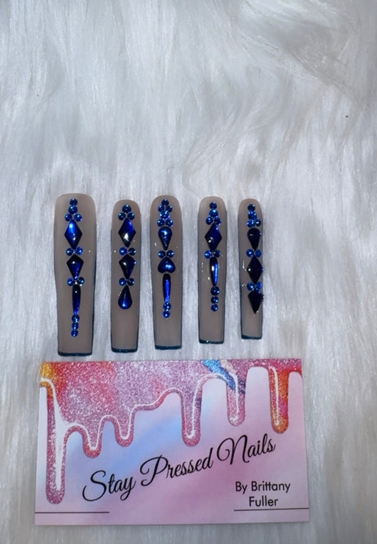 Sheer Blue Bling Set Size Large (Ready to Ship)