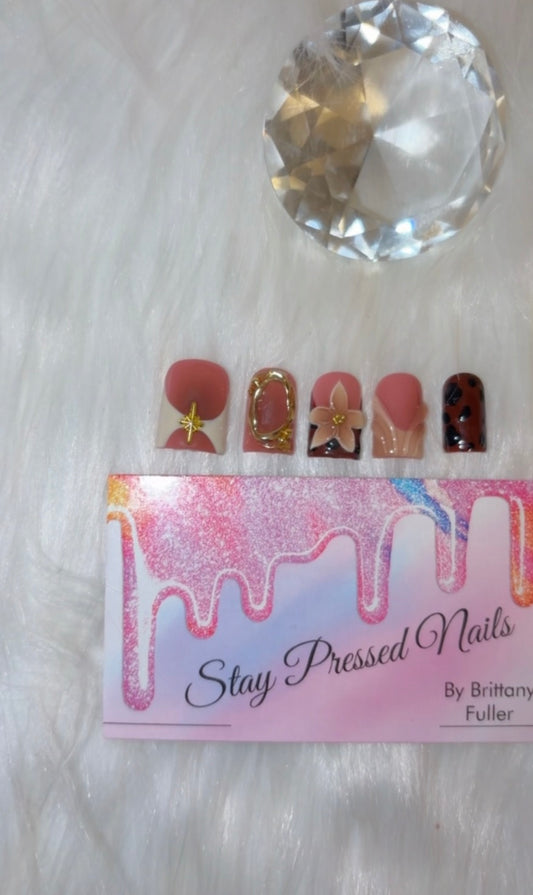 Short and Boujie Nude Press On Nails Size Medium