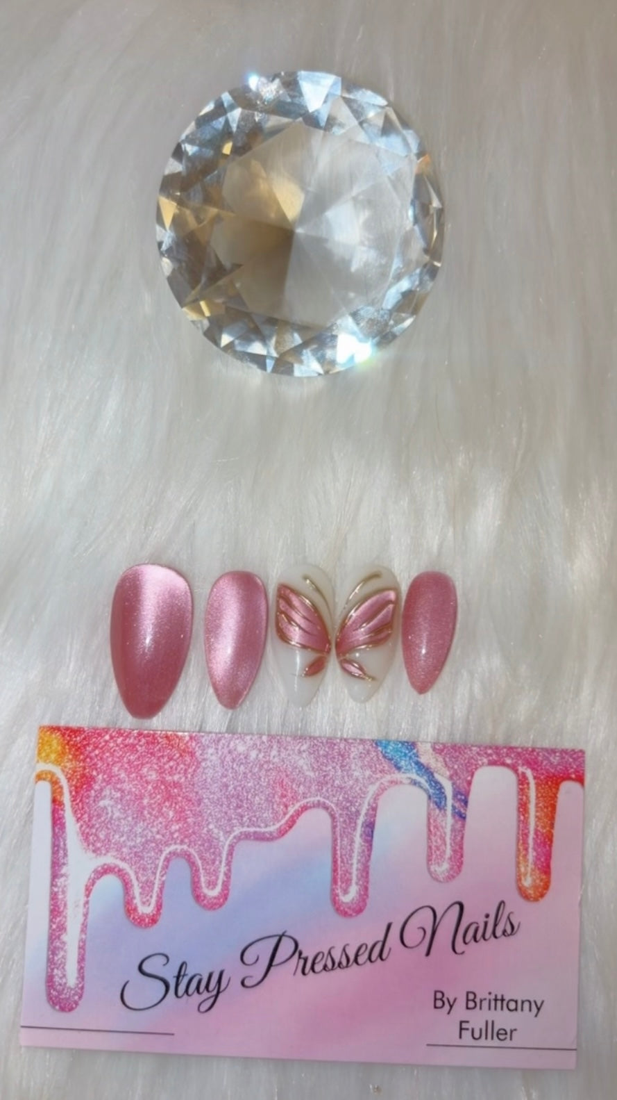 Cat Eye Butterfly 🦋 Kiss Press On Nails