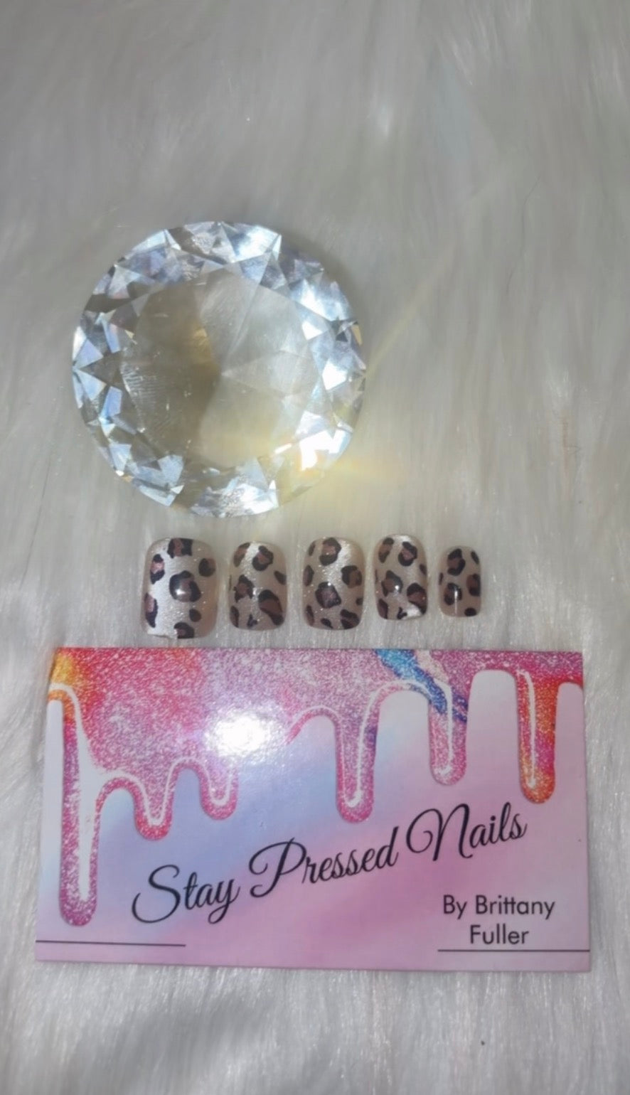 Cateye Cheetah Print Press On Nails