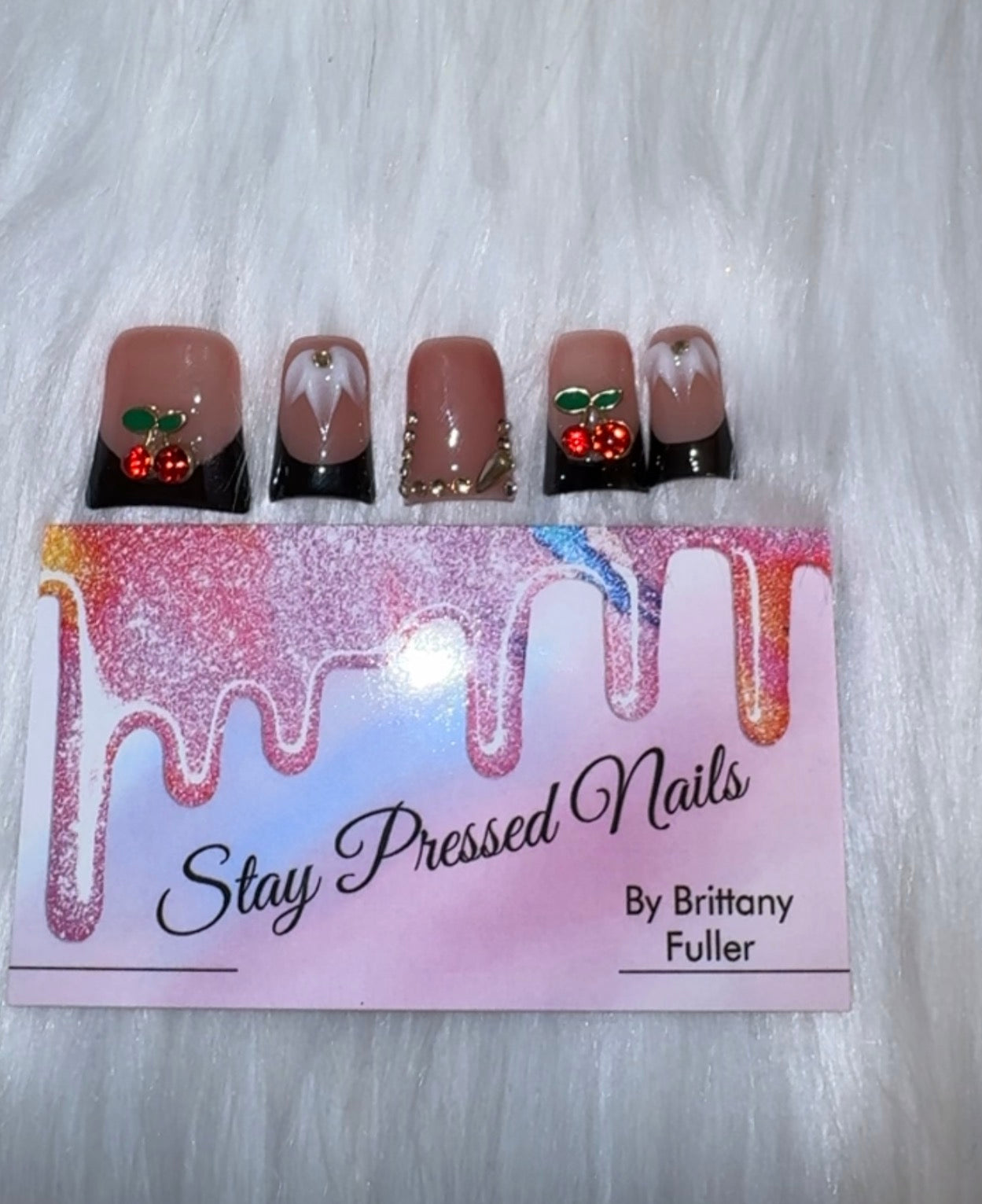 Black Cherry Duck Nails Size Large (Ready to ship)