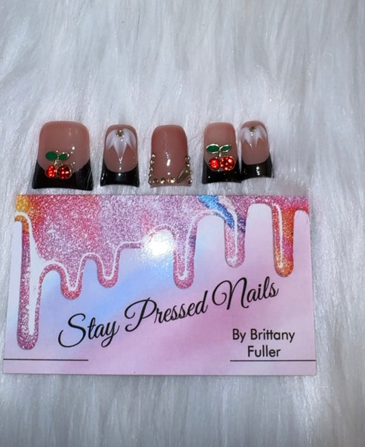 Black Cherry Duck Nails Size Large (Ready to ship)