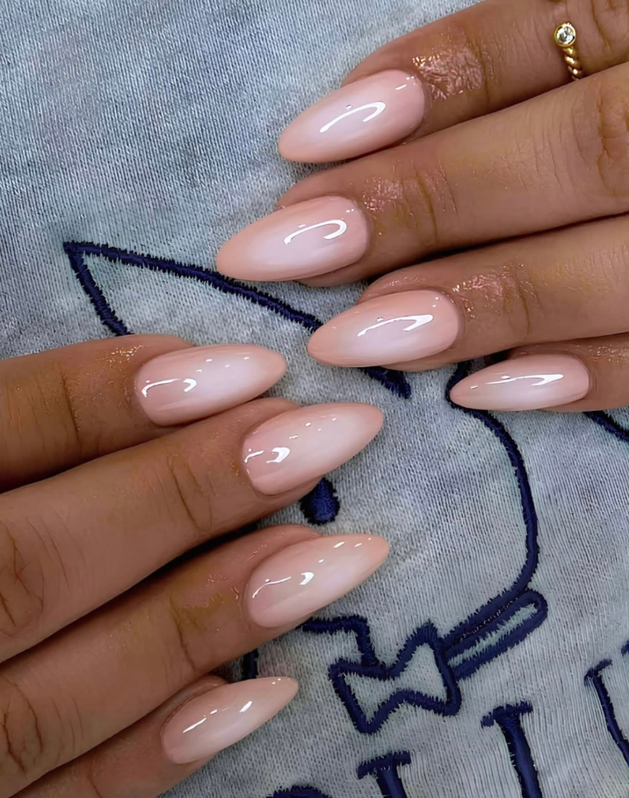 Pastel Orange Aura Almond Press On Nails