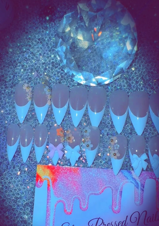 Stiletto French Bow Press On Nails