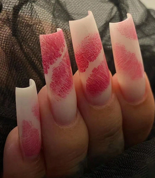 Matte Lip Kisses Press On Nails