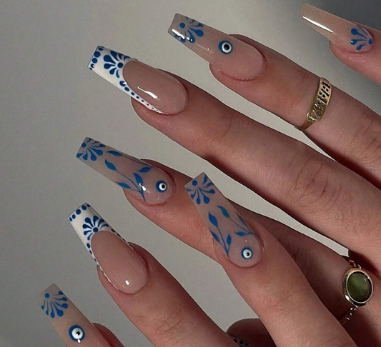 Sheer Nude Azul Inspired Nails