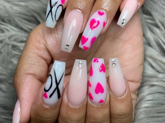 XO Valentine Press On Nails